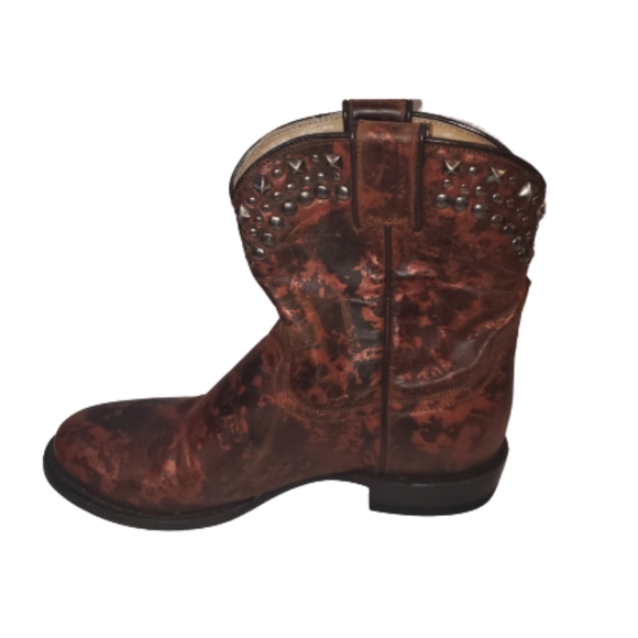Stetson Studded Cowboy Boots Western Boots 6 - Picture 7 of 10